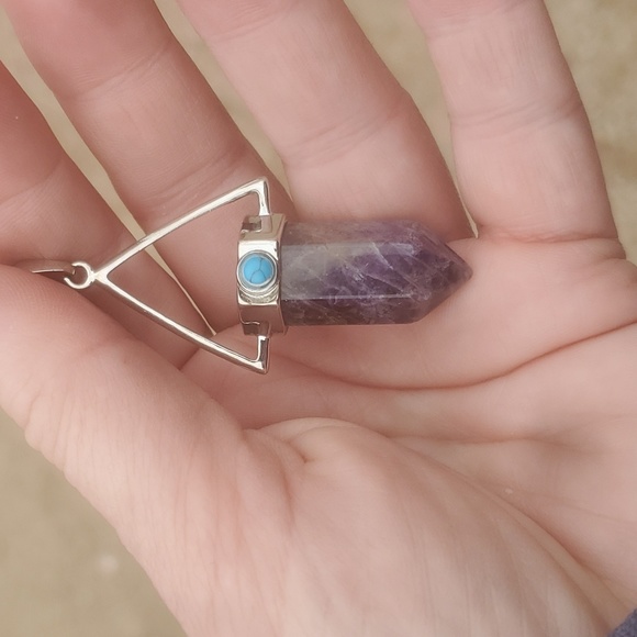 New Amethyst Hexagon Prism Magic Energy Healing Amulet Pendant. - Picture 6 of 10